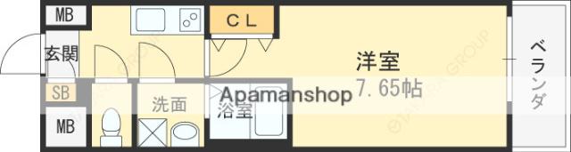 ES-GRANDE大阪福島(1K/3階)の間取り写真