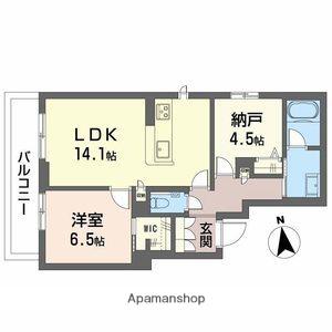 スカイ ウィング(1SLDK/3階)の間取り写真
