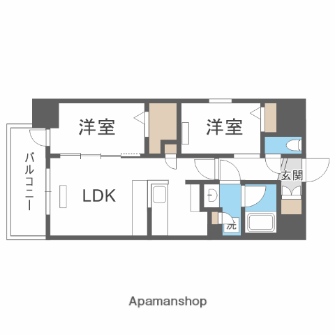 アーバネックス東梅田(2LDK/11階)の間取り写真