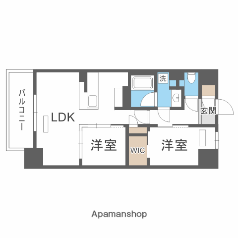 アーバネックス東梅田(2LDK/3階)の間取り写真