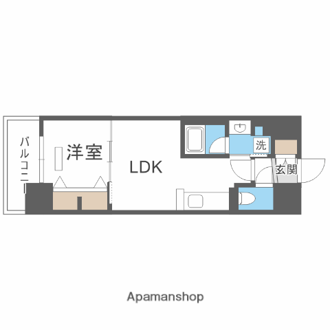 アーバネックス東梅田(1LDK/5階)の間取り写真