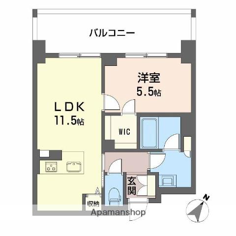 リビエナ グラン 新梅田(1LDK/5階)の間取り写真