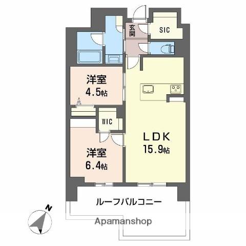 リビエナ グラン 新梅田(2LDK/8階)の間取り写真