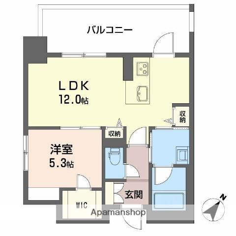 リビエナ グラン 新梅田(1LDK/9階)の間取り写真