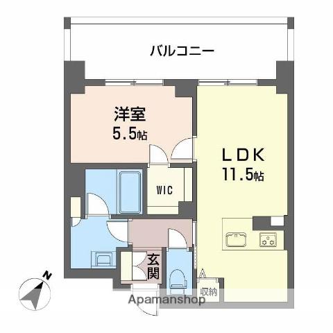 リビエナ グラン 新梅田(1LDK/9階)の間取り写真