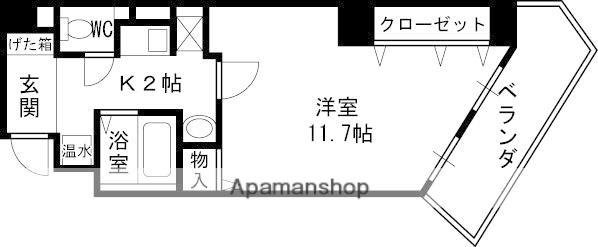 AVER新野田(1K/6階)の間取り写真