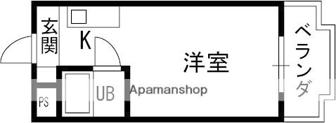 メゾン・ド・セレーネ(ワンルーム/2階)の間取り写真