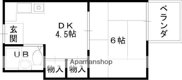 メゾン扇町(1DK/4階)の間取り写真