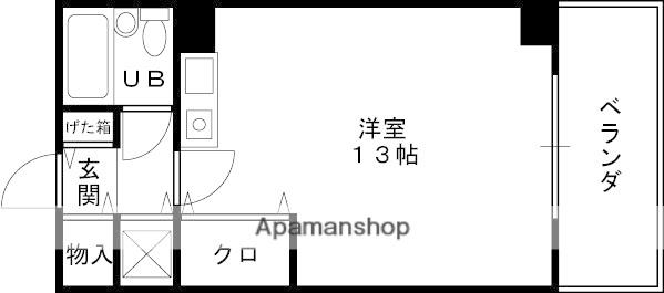 ロイヤルハイツ梅田Ⅱ(ワンルーム/2階)の間取り写真