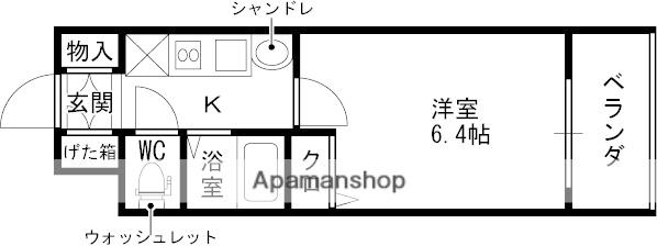 エステムコート梅田・天神橋リバーフロント(1K/13階)の間取り写真
