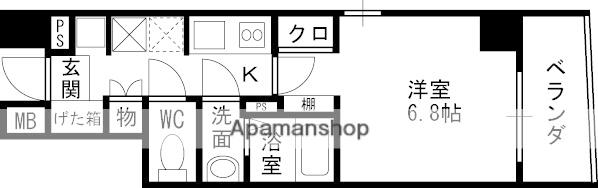 ES-GRANDE MINAMIMORIMACHI(1K/3階)の間取り写真