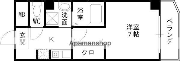 IF西梅田(1K/2階)の間取り写真