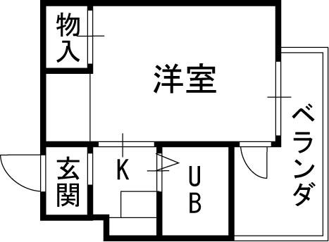 JPアパートメント守口Ⅴ(1K/4階)の間取り写真