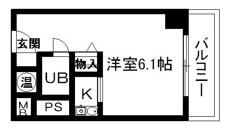 ルイシャトレ中之島(1K/4階)の間取り写真