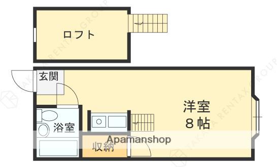 ハイツ南四条(ワンルーム/2階)の間取り写真