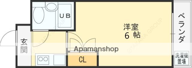 ベルハイム長瀬駅前(1K/2階)の間取り写真