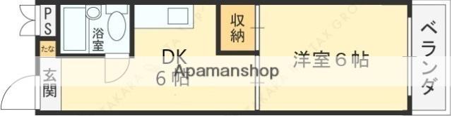 メゾンドールコトブキ(1DK/4階)の間取り写真