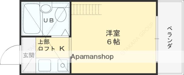 ケープロフト(1K/2階)の間取り写真