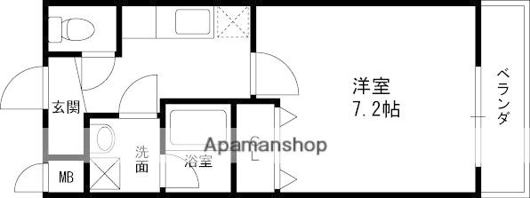 アルベージュ八戸ノ里Ⅱ番館(1K/1階)の間取り写真