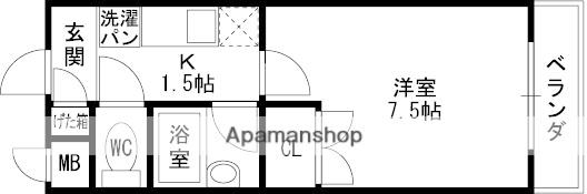 パレイースト小阪(1K/2階)の間取り写真