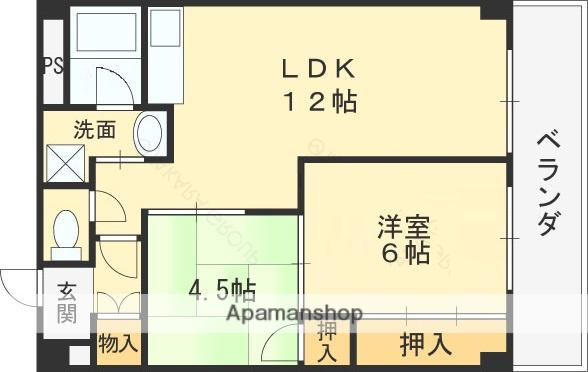 ロイヤルサカエマンション(2LDK/4階)の間取り写真