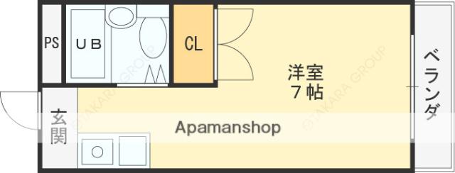 モンマルト21(ワンルーム/2階)の間取り写真