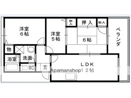 ヴィラパーク(3LDK/1階)の間取り写真