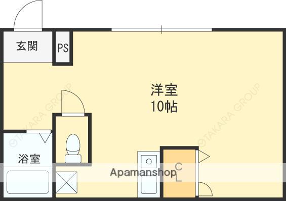 アルテハイム東大阪(ワンルーム/2階)の間取り写真