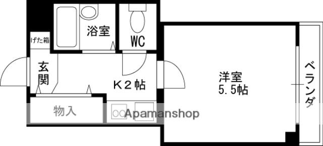 小阪駅前ヴィラデステ(1K/5階)の間取り写真