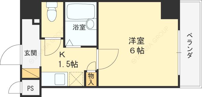 PS HIGASHI OSAKA(1K/5階)の間取り写真