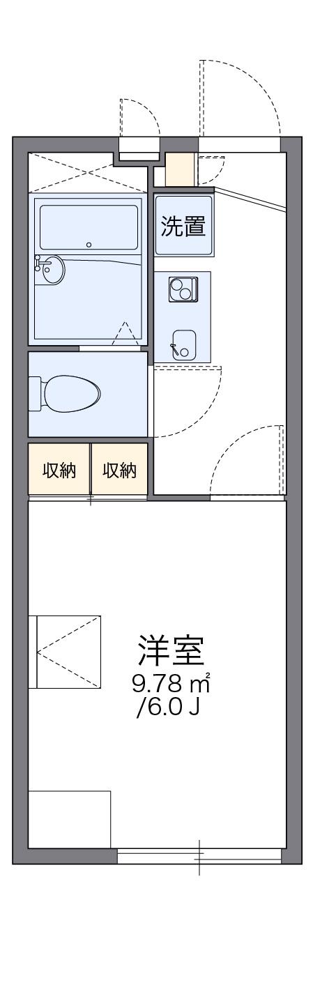 レオパレスドリーム田中21(1K/2階)の間取り写真