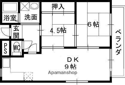 プレアール南亀井Ⅱ(2LDK/3階)の間取り写真