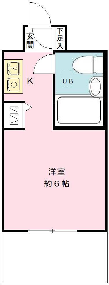 COCOプラム.ビハーラ(1K/5階)の間取り写真