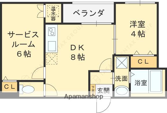 F ASECIA BOEHM(2DK/3階)の間取り写真