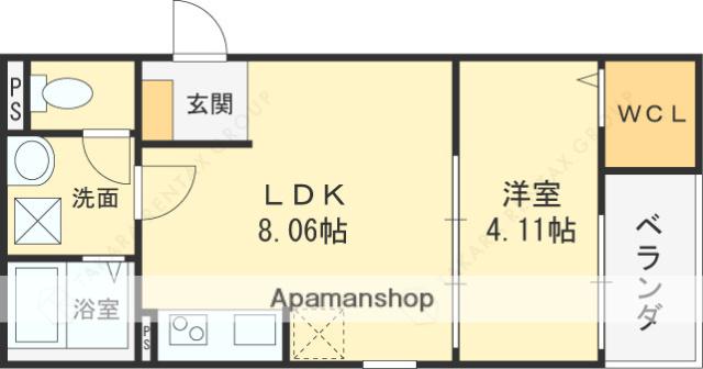 FSTYLE高井田元町(1LDK/2階)の間取り写真