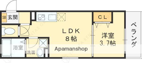 D PORTA TRAPA(1LDK/1階)の間取り写真