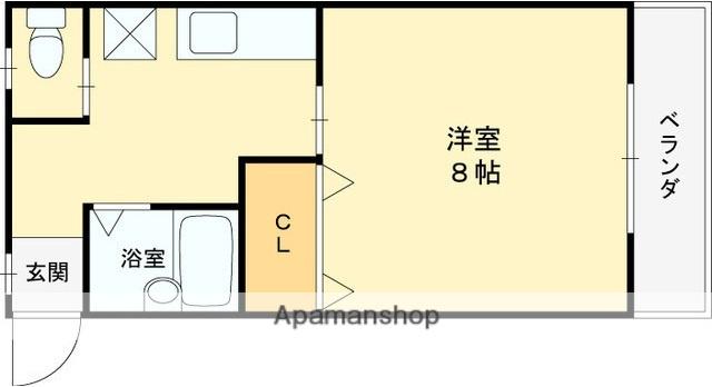 長田中4丁目共同(1K/2階)の間取り写真