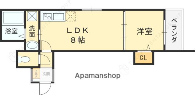 ジャカルタ519(1LDK/2階)の間取り写真
