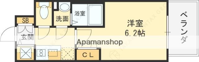 インザライフ大阪イースト RESIDENCE(1K/10階)の間取り写真