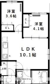 D PORTE VIALE(1LDK/3階)の間取り写真