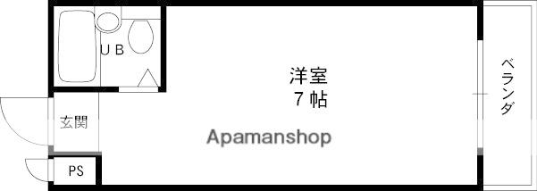 ピースハイツ長堂(ワンルーム/3階)の間取り写真