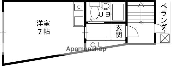 すまいる長瀬(ワンルーム/4階)の間取り写真
