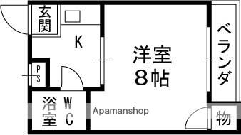 ブルースターG-1(1K/2階)の間取り写真