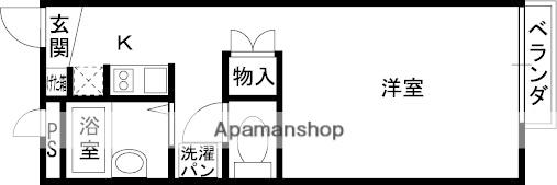 ベルディール髙美(1K/2階)の間取り写真