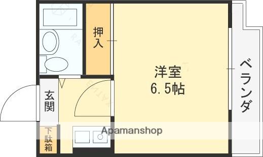 ハーモニーハイツ石井(1K/4階)の間取り写真