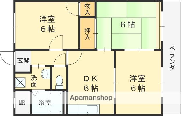 オクトステージ(3DK/4階)の間取り写真