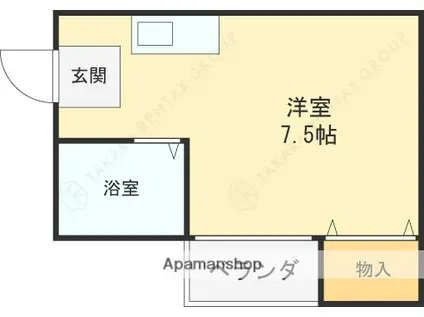 アパートメント藤井寺(ワンルーム/3階)の間取り写真