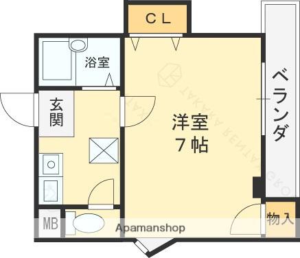 イーストレジデンス長田(1K/3階)の間取り写真