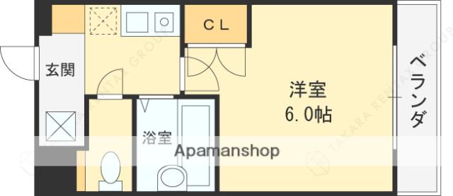 ルビダクオ荒本(1K/5階)の間取り写真