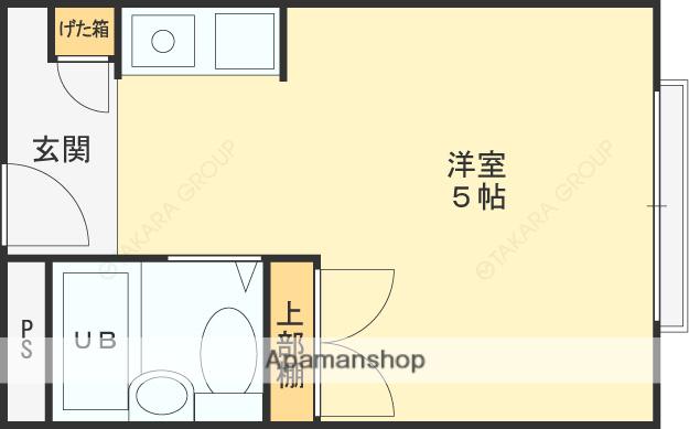 プレアール小若江(ワンルーム/2階)の間取り写真